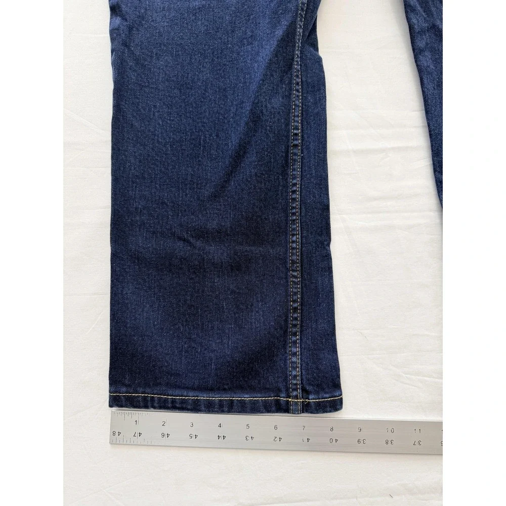 Levi's 514 Jeans Mens 38x30 Blue Dark Wash Regular Straight Denim Pants Casual